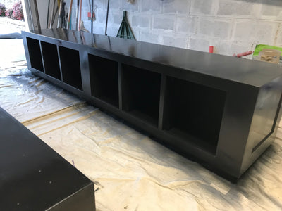 Custom 8ft Benches with Cubbies for Dance Studio